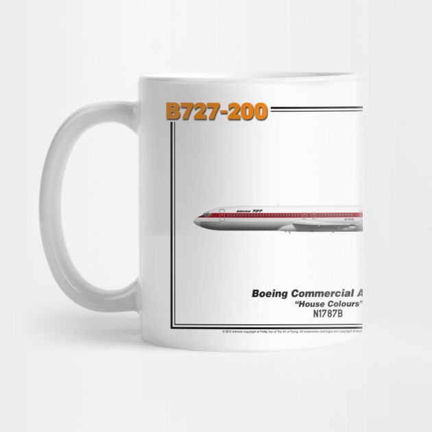 Boeing B727-200 - Boeing "House Colours" (Art Print) by TheArtofFlying